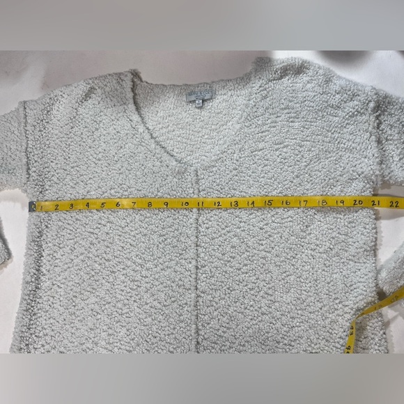 🛍️WARM & COZY Ivory boucle crew neck sweater size S. - Picture 8 of 12